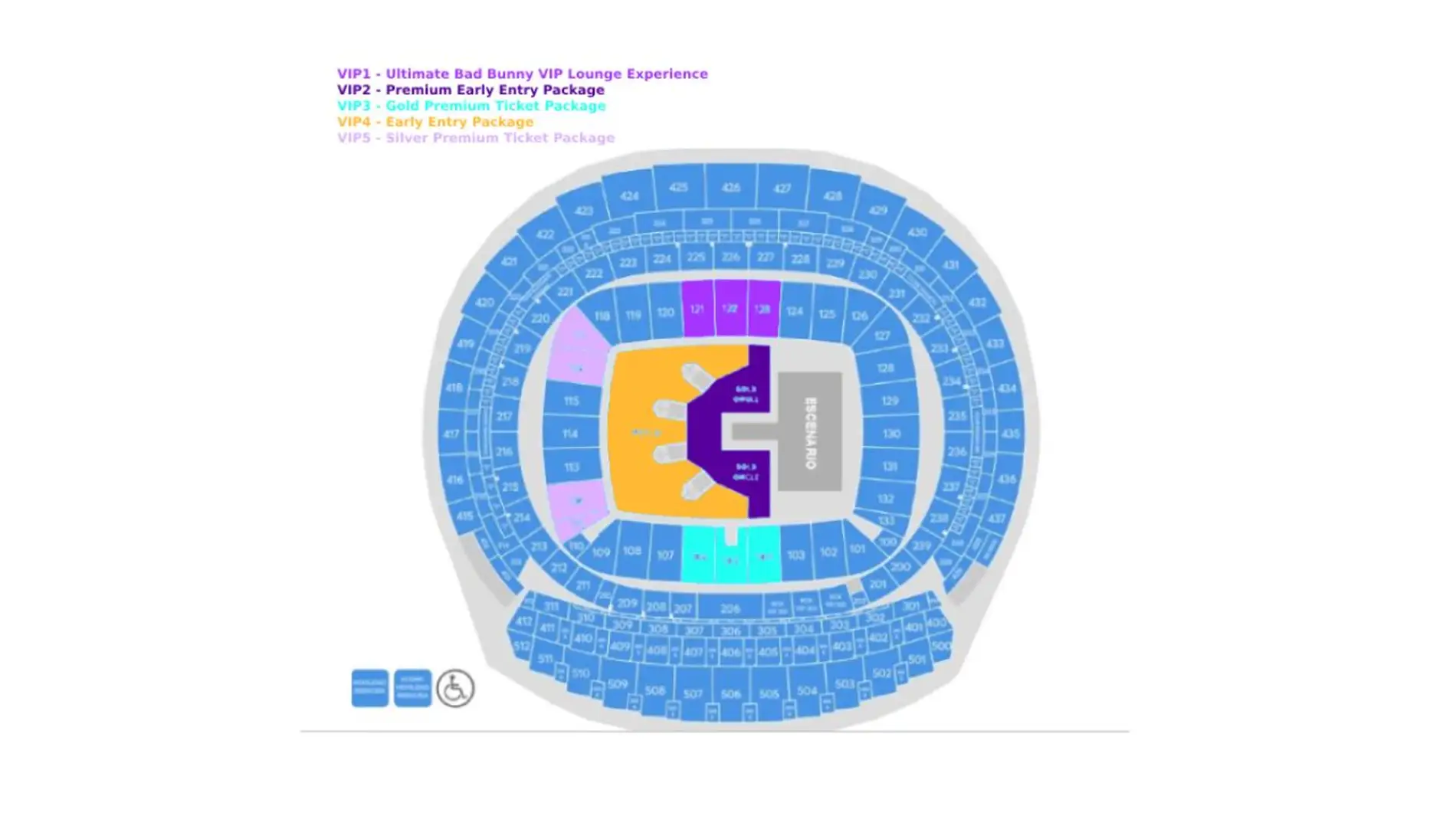 bad bunny tour en directo en estadio lleno