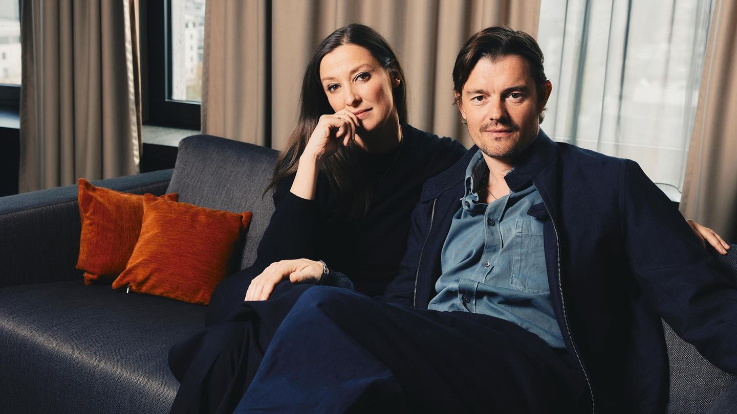 Sam Riley und Alexandra Maria Lara, Filmset