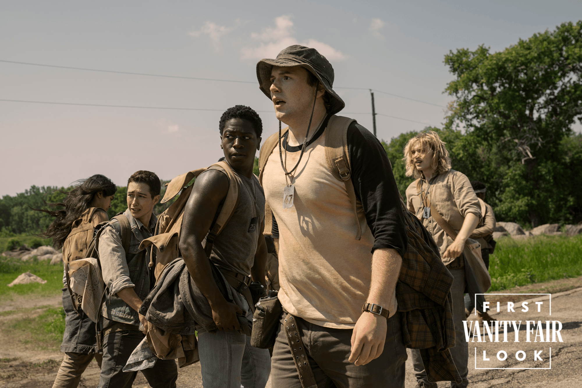 A haunting scene from 'The Long Walk' movie adaptation, exemplifying Stephen King’s dystopian vision.