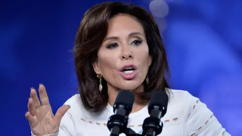 Jeanine Pirro speaking at a Fox News event