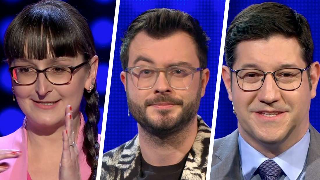 Sebastian Klussmann und weitere gefragt gejagt jäger lächeln bei der Aufzeichnung der ARD-Quizshow