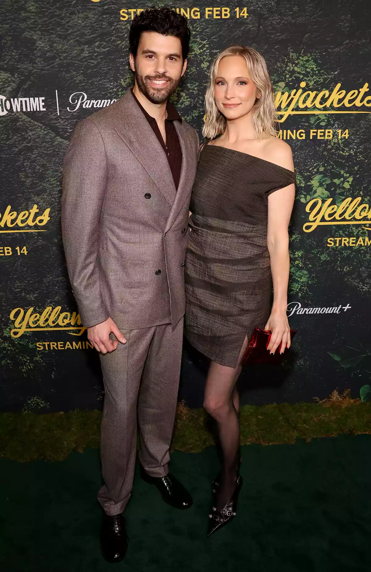 Steven Krueger and Candice King celebrating their engagement