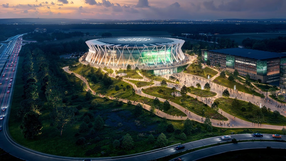 Visualisierung der Munich Arena, dem Herzstück für BR Live Veranstaltungen ab 2029