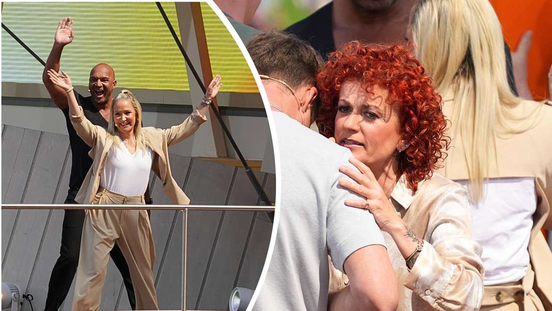 Andrea Kiewel moderiert den Kiwi Fernsehgarten