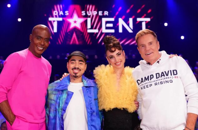 Jury von Das Supertalent 2025 auf der RTL Bühne