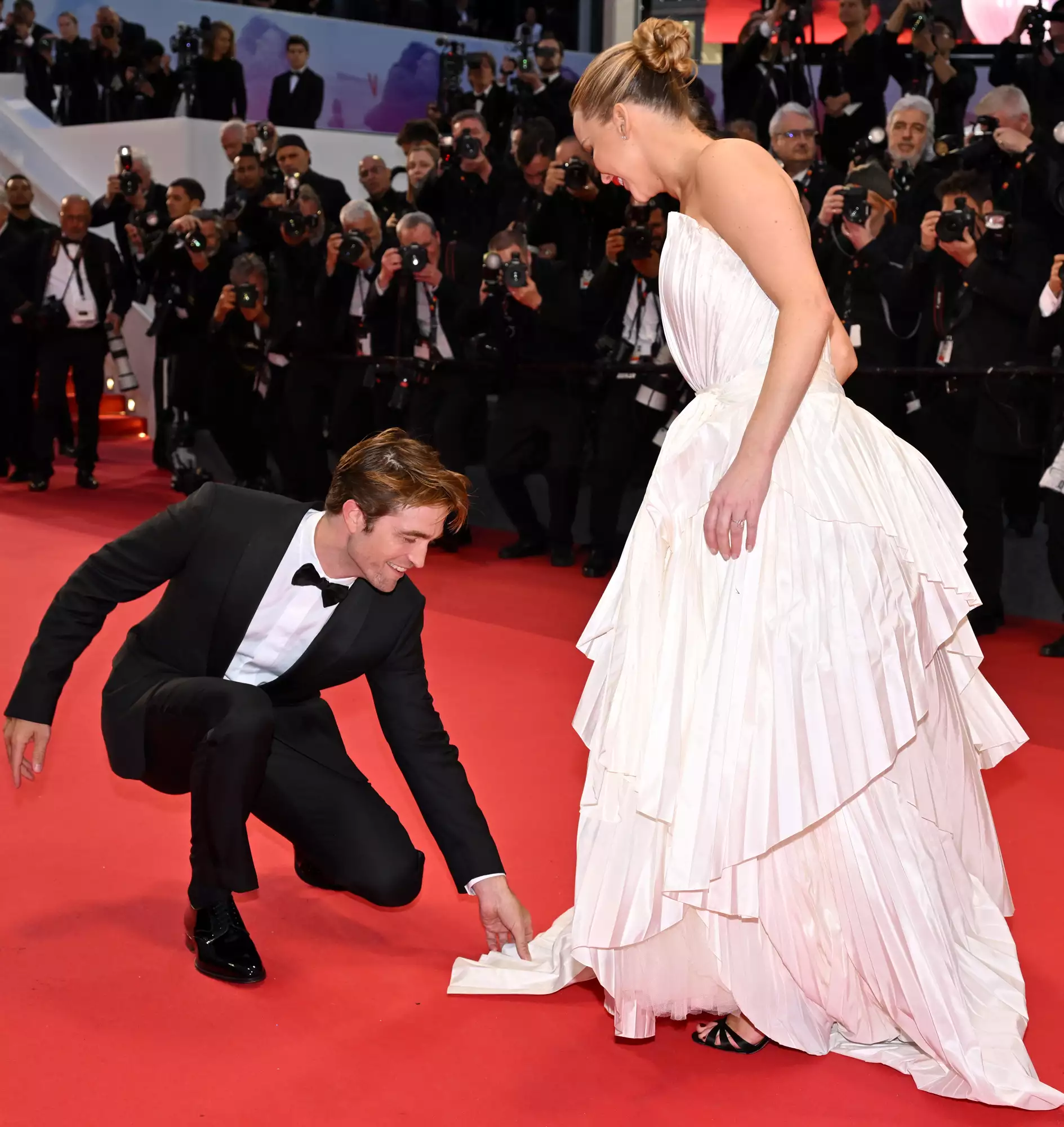 Cooke Maroney and Jennifer Lawrence share a moment at Cannes
