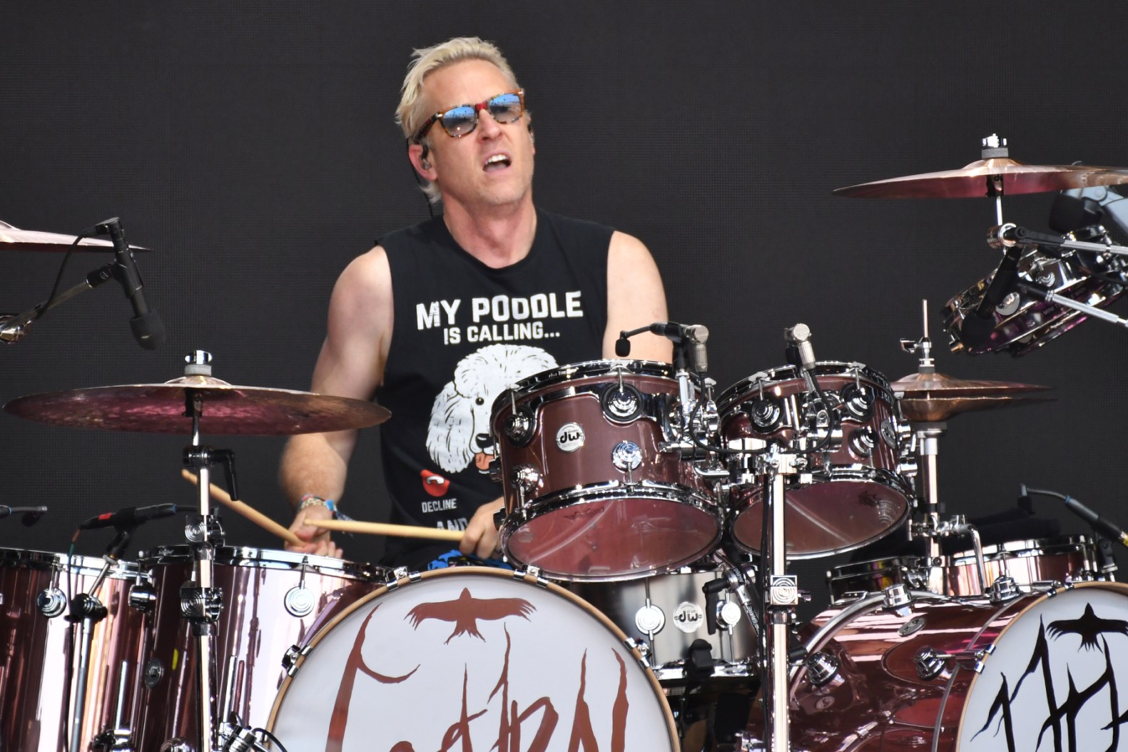 Foo Fighters drummer Josh Freese drumming on stage